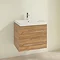 Villeroy and Boch Avento Oak Kansas 650mm Wall Hung 2-Drawer Vanity Unit Profile Large Image