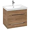 Villeroy and Boch Avento Oak Kansas 650mm Wall Hung 2-Drawer Vanity Unit Large Image