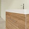 Villeroy and Boch Avento Oak Kansas 800mm Wall Hung 2-Drawer Vanity Unit In Bathroom Large Image