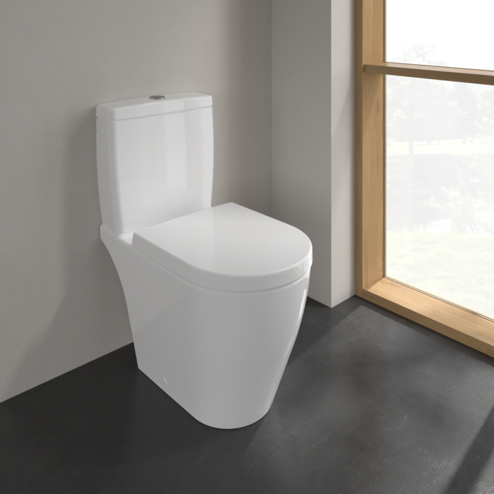 Villeroy and Boch Avento Rimless Close Coupled Toilet (Bottom Entry Water Inlet) + Seat