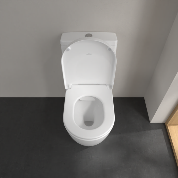 Villeroy and Boch Avento Rimless Close Coupled Toilet (Bottom Entry Water Inlet) + Seat