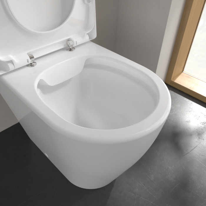 Villeroy and Boch Avento Rimless Close Coupled Toilet (Bottom Entry Water Inlet) + Seat