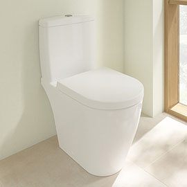 Villeroy and Boch Avento Rimless Close Coupled Toilet (Bottom Entry Water Inlet) + Seat Medium Image