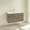 Villeroy and Boch Avento Stone Oak 1000mm Wall Hung 2-Drawer Vanity Unit Profile Large Image