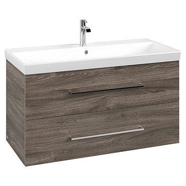 Villeroy and Boch Avento Stone Oak 1000mm Wall Hung 2-Drawer Vanity Unit  Profile Large Image