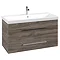 Villeroy and Boch Avento Stone Oak 1000mm Wall Hung 2-Drawer Vanity Unit Large Image