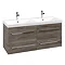 Villeroy and Boch Avento Stone Oak 1200mm Wall Hung 4-Drawer Double Vanity Unit Large Image