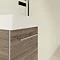 Villeroy and Boch Avento Stone Oak 360mm Wall Hung Vanity Unit with Left Bowl Basin  Standard Large 