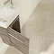 Villeroy and Boch Avento Stone Oak 360mm Wall Hung Vanity Unit with Left Bowl Basin  In Bathroom Lar
