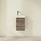Villeroy and Boch Avento Stone Oak 360mm Wall Hung Vanity Unit with Right Bowl Basin Feature Large
