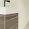 Villeroy and Boch Avento Stone Oak 360mm Wall Hung Vanity Unit with Right Bowl Basin  In Bathroom La