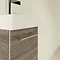 Villeroy and Boch Avento Stone Oak 360mm Wall Hung Vanity Unit with Right Bowl Basin In Bathroom La
