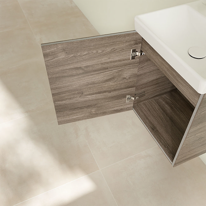 Villeroy and Boch Avento Stone Oak 450mm Wall Hung 1-Door Vanity Unit additional Large Image