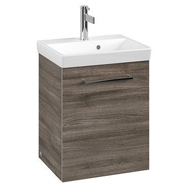 Villeroy and Boch Avento Stone Oak 450mm Wall Hung 1-Door Vanity Unit  Profile Large Image