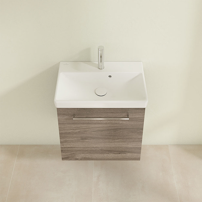 Villeroy and Boch Avento Stone Oak 550mm Wall Hung 1-Drawer Vanity Unit  Standard Large Image