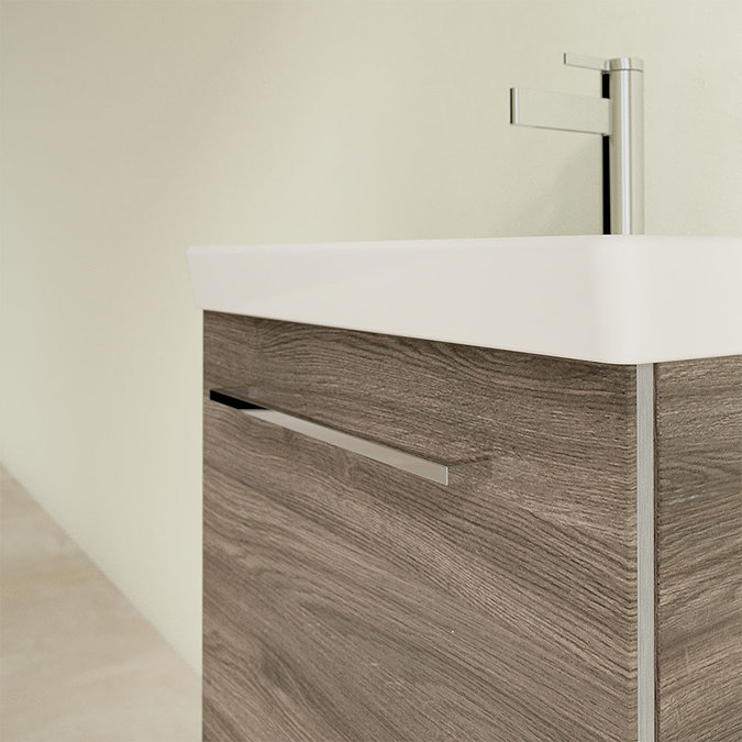 Villeroy and Boch Avento Stone Oak 550mm Wall Hung 1-Drawer Vanity Unit  In Bathroom Large Image
