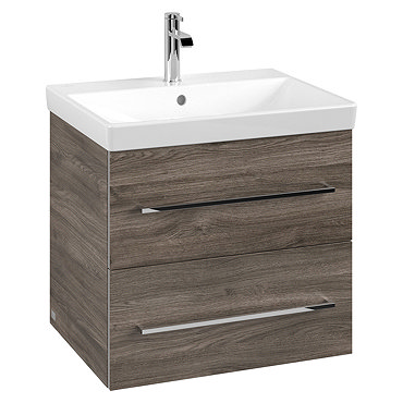 Villeroy and Boch Avento Stone Oak 600mm Wall Hung 2-Drawer Vanity Unit  Profile Large Image