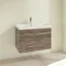 Villeroy and Boch Avento Stone Oak 800mm Wall Hung 2-Drawer Vanity Unit Profile Large Image