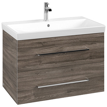 Villeroy and Boch Avento Stone Oak 800mm Wall Hung 2-Drawer Vanity Unit  Profile Large Image