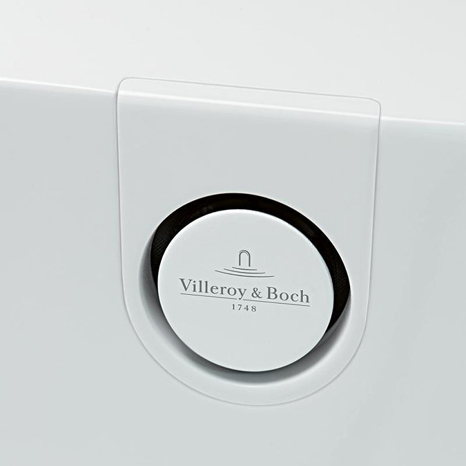Villeroy and Boch Bath Filler Waste & Overflow - Chrome/White - UPCON0136  Feature Large Image