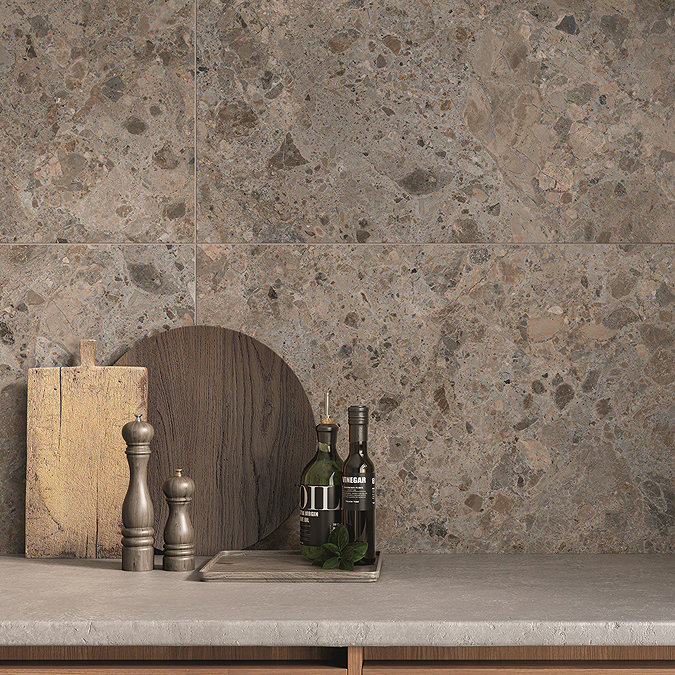 Villeroy and Boch Code 2 Ceppo Dark Wall & Floor Tiles - 600 x 600mm