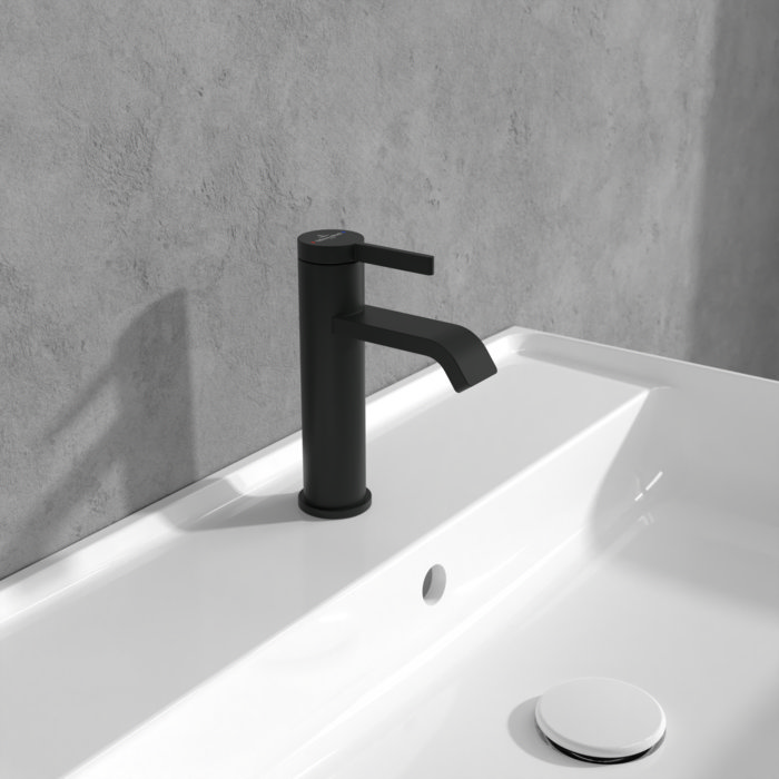 Villeroy and Boch Dawn Single Lever Basin Mixer - Matt Black