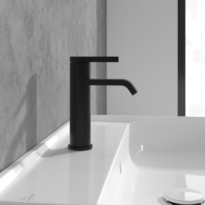 Villeroy and Boch Dawn Single Lever Basin Mixer - Matt Black