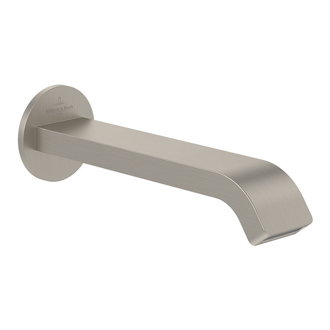 Villeroy and Boch Dawn Wall Mounted Bath Spout - Brushed Nickel Matt