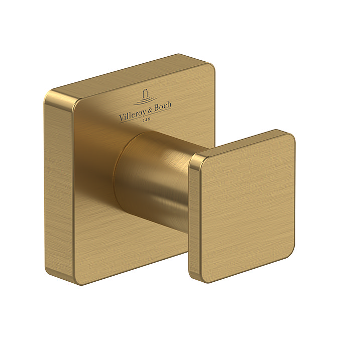 Villeroy and Boch Elements Striking Robe Hook - Brushed Gold