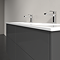 Villeroy and Boch Finero Glossy Grey 1300mm Wall Hung 4-Drawer Double Vanity Unit