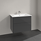 Villeroy and Boch Finero Glossy Grey 800mm Wall Hung 2-Drawer Vanity Unit