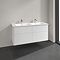 Villeroy and Boch Finero Glossy White 1300mm Wall Hung 4-Drawer Double Vanity Unit