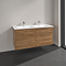 Villeroy and Boch Finero Oak Kansas 1300mm Wall Hung 4-Drawer Double Vanity Unit