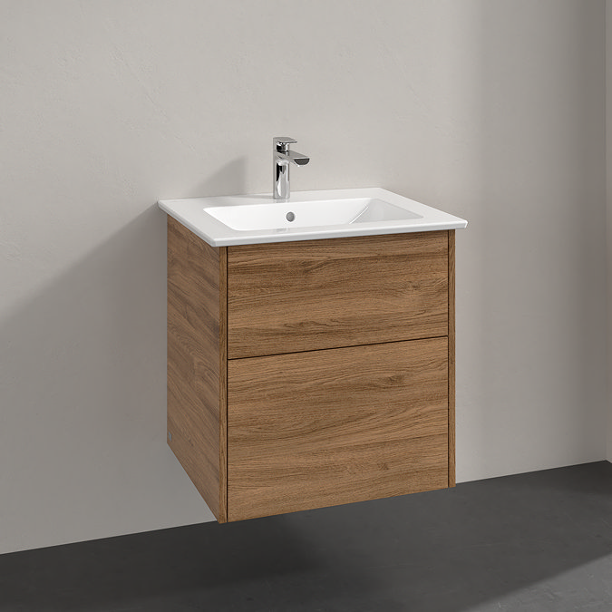 Villeroy and Boch Finero Oak Kansas 600mm Wall Hung 2-Drawer Vanity Unit