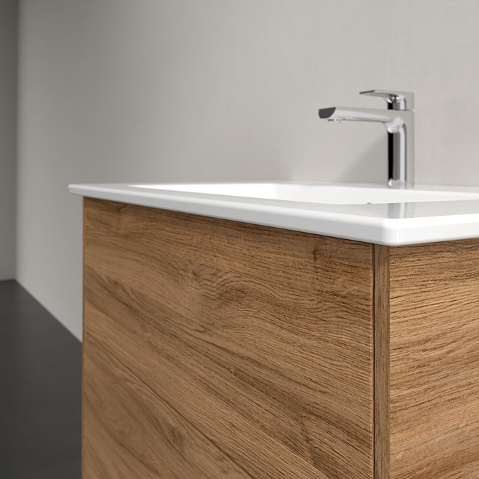 Villeroy and Boch Finero Oak Kansas 800mm Wall Hung 2-Drawer Vanity Unit