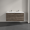 Villeroy and Boch Finero Stone Oak 1300mm Wall Hung 4-Drawer Double Vanity Unit