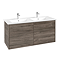 Villeroy and Boch Finero Stone Oak 1300mm Wall Hung 4-Drawer Double Vanity Unit