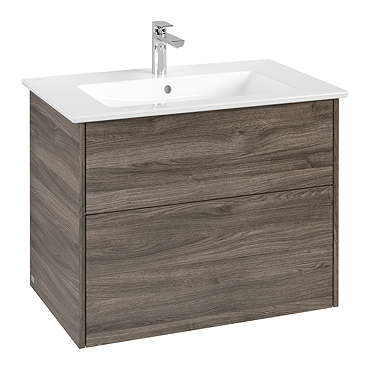 Villeroy and Boch Finero Stone Oak 800mm Wall Hung 2-Drawer Vanity Unit