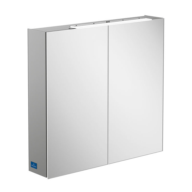 Villeroy and Boch H746 x W807mm My View One LED Illuminated Mirror Cabinet - A439G800 Large Image