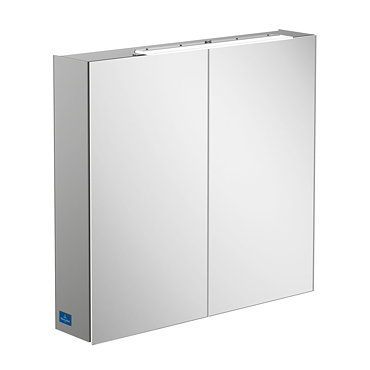 Villeroy and Boch H746 x W807mm My View One LED Illuminated Mirror Cabinet - A439G800  Profile Large