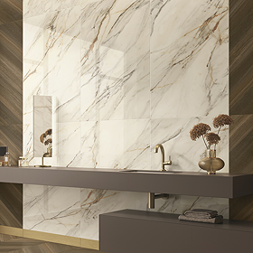 Villeroy and Boch Marble Arch Arctic Gold Marble Effect Wall & Floor Tiles - 600 x 1200mm