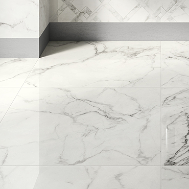 Villeroy and Boch Marble Arch Magic White Marble Effect Wall & Floor Tiles - 600 x 600mm