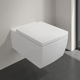 Villeroy and Boch Memento 2.0 DirectFlush Rimless Wall Hung Toilet + Soft Close Seat Medium Image