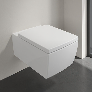 Villeroy and Boch Memento 2.0 DirectFlush Rimless Wall Hung Toilet + Soft Close Seat
