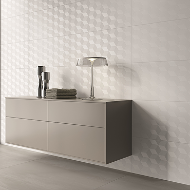 Villeroy and Boch Metalyn Titan White Decor Wall Tiles - 300 x 600mm