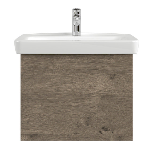 Villeroy and Boch Newo Nebraska Oak 600mm Wall Hung 1-Drawer Vanity Unit