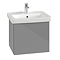 Villeroy and Boch Newo Satin Grey 550mm Wall Hung 1-Drawer Vanity Unit