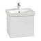 Villeroy and Boch Newo Satin White 550mm Wall Hung 1-Drawer Vanity Unit