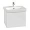 Villeroy and Boch Newo Satin White 600mm Wall Hung 1-Drawer Vanity Unit
