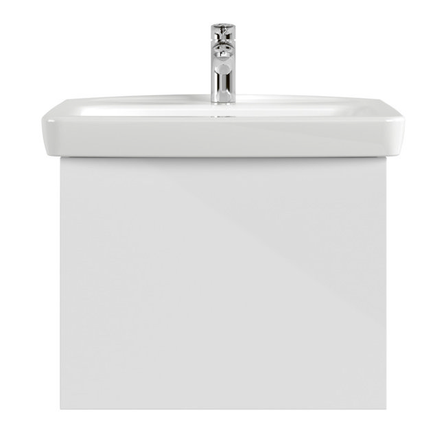 Villeroy and Boch Newo Satin White 600mm Wall Hung 1-Drawer Vanity Unit